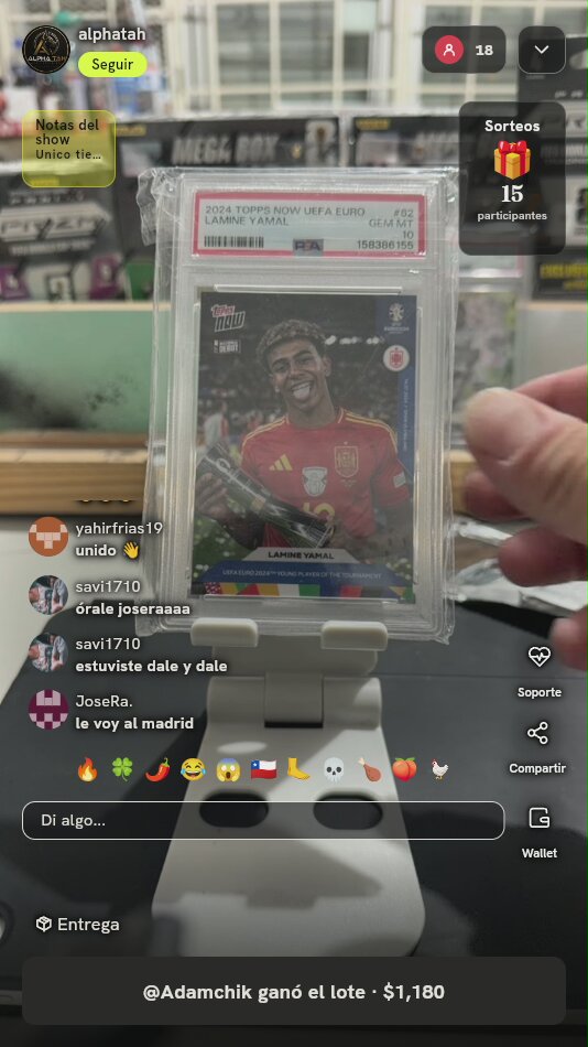 Carta Lamine Yamal Topps Now Euro 2024 PSA 10