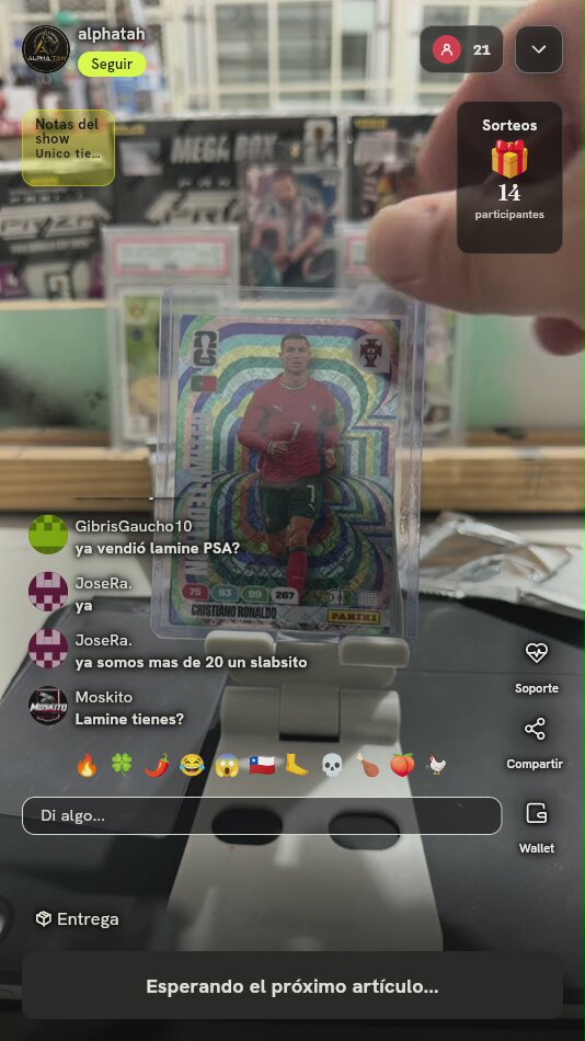 Carta Panini Cristiano Ronaldo Limited Edition