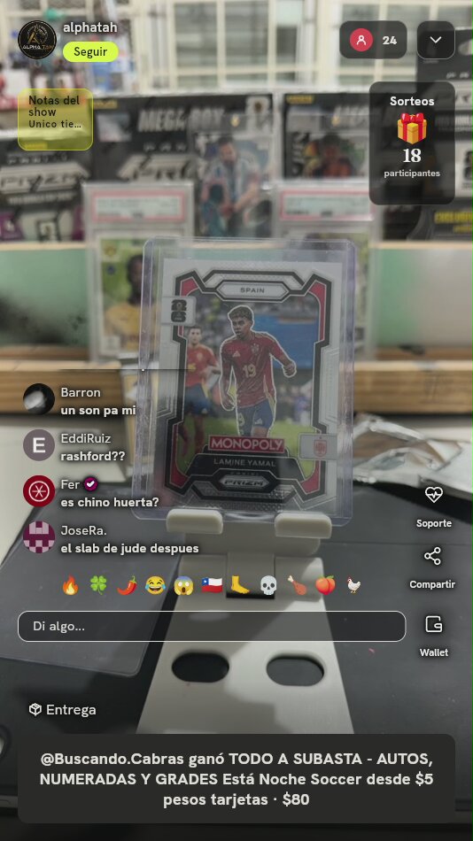 Carta Panini Prizm Monopoly Lamine Yamal
