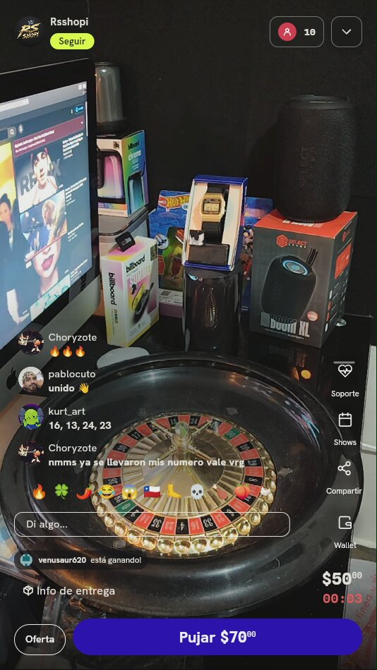 Tiro en ruleta de liquidación
