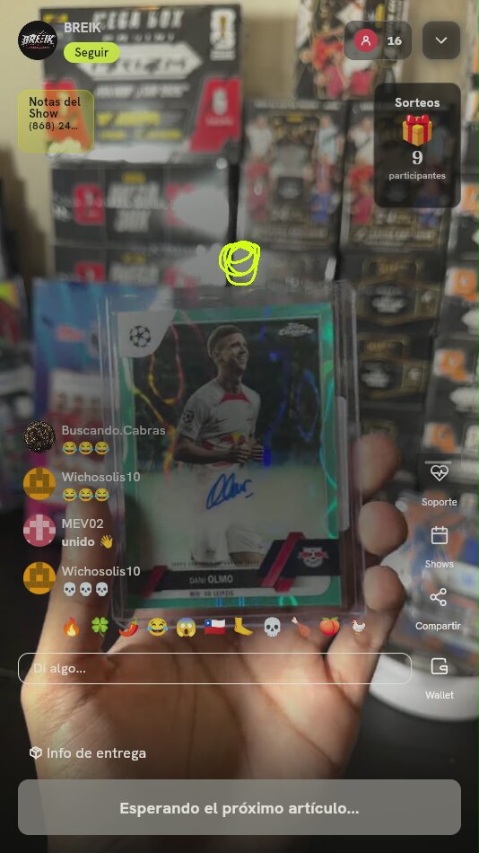 Carta Topps Chrome Dani Olmo Autógrafo