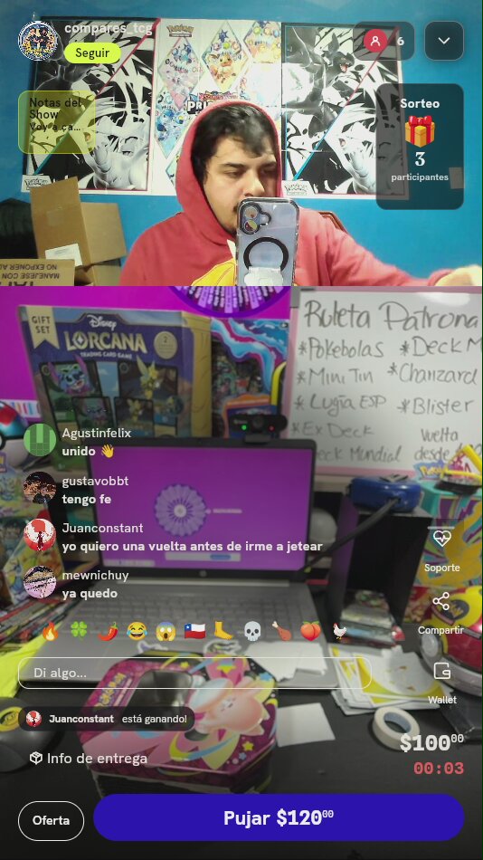 Giro en ruleta Pokémon TCG