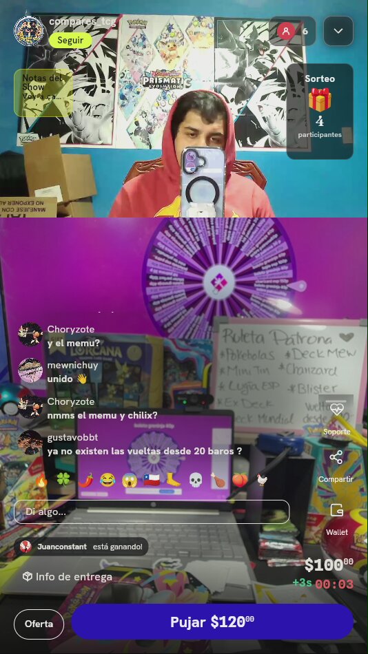 Giro en Ruleta Patrona Pokémon TCG