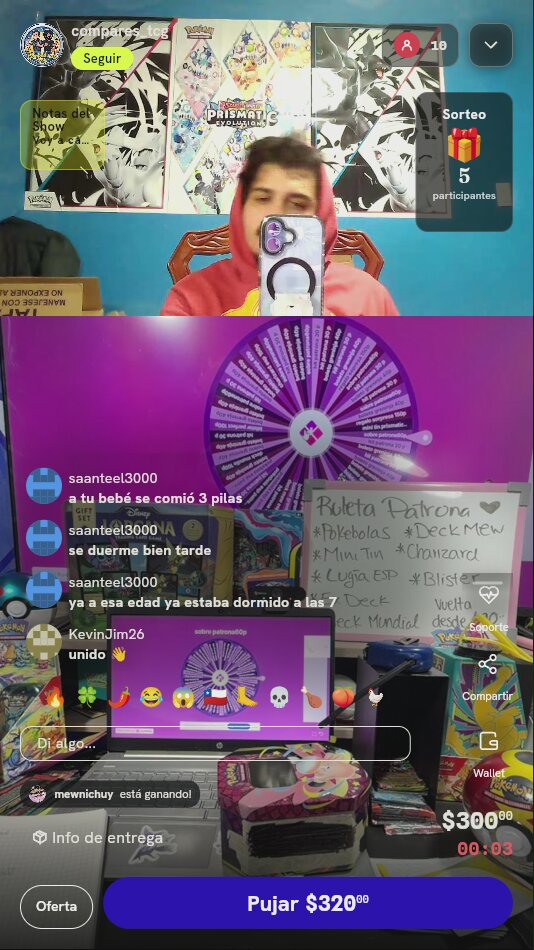 3 giros en Ruleta Pokémon TCG