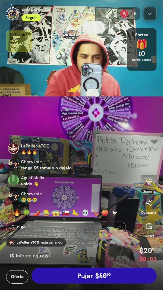 Tiro en Ruleta Pokémon TCG