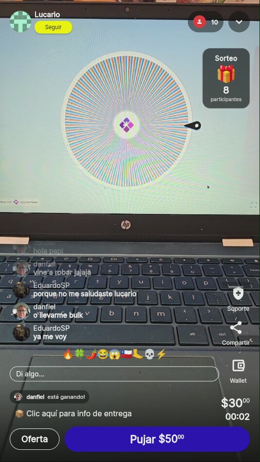 Ruleta de sorteo en vivo