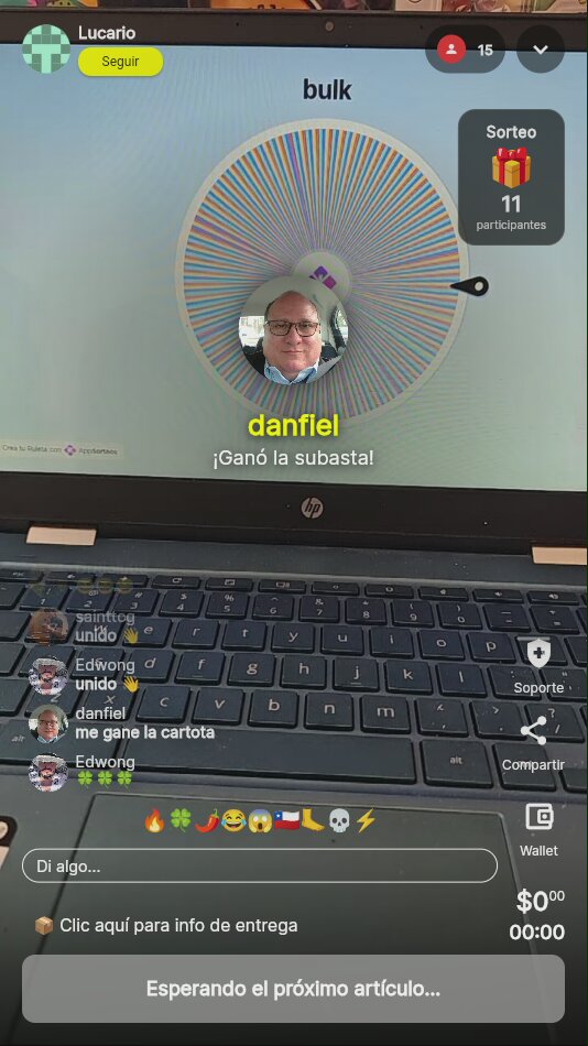 Sorteo en vivo con ruleta