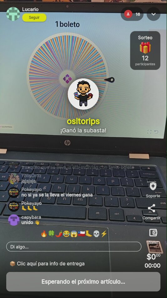 Boleto para ruleta de sorteo