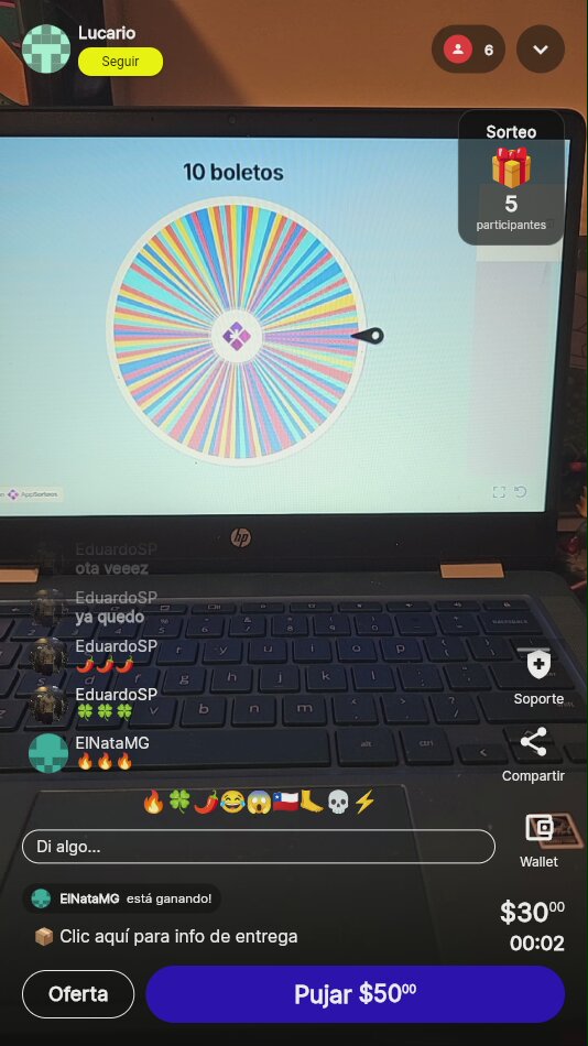 Sorteo de boletos en ruleta