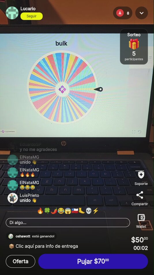 Sorteo en Ruleta Online