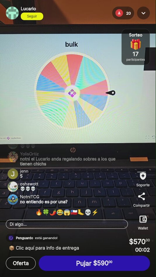 Ruleta de premios Bulk