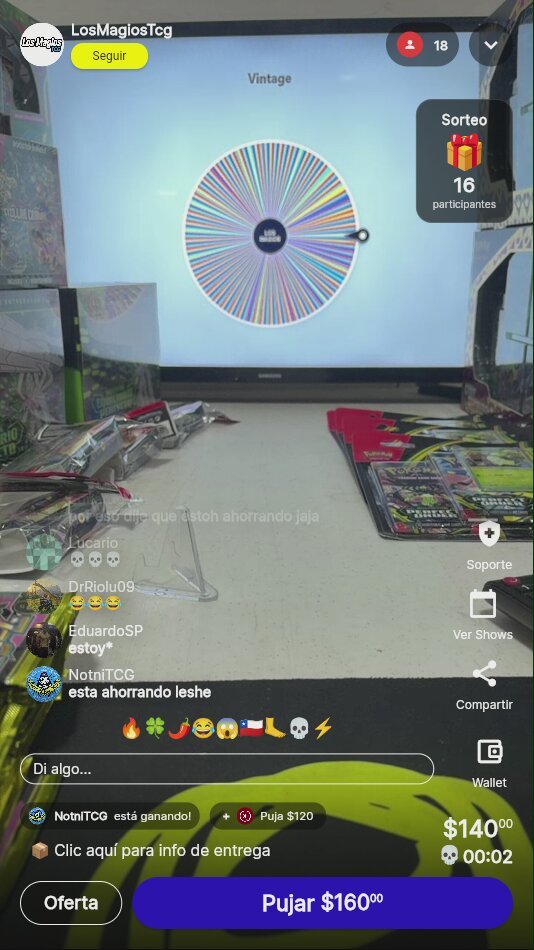Ruleta de la suerte Vintage TCG