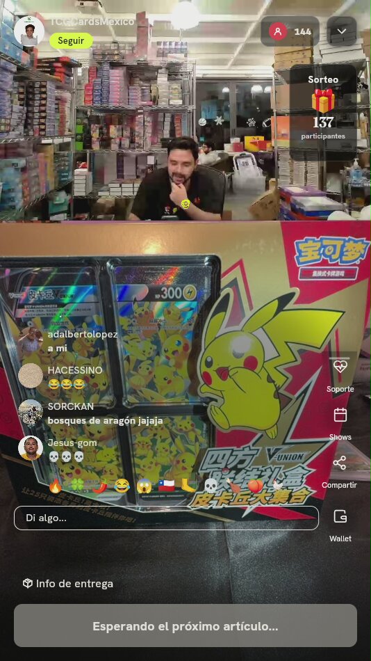 Caja Pokemon Pikachu V-UNION Gift Box