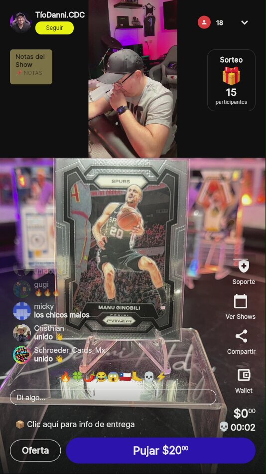 Cartas Alonzo Mourning y Ginobili