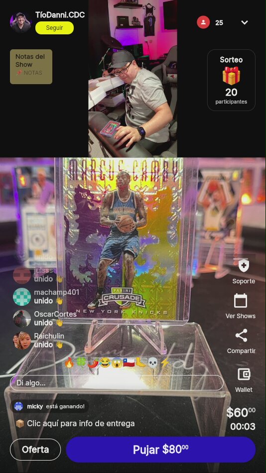 Marcus Camby Panini Crusade numerada