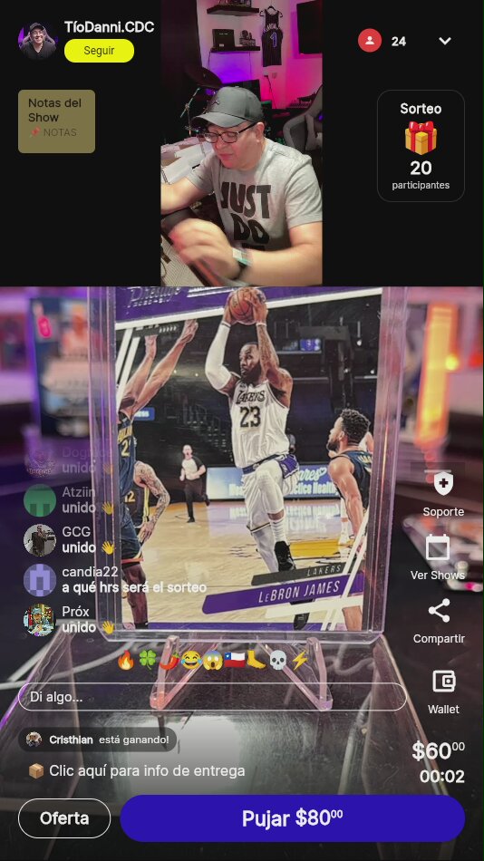 Carta LeBron James Baloncesto