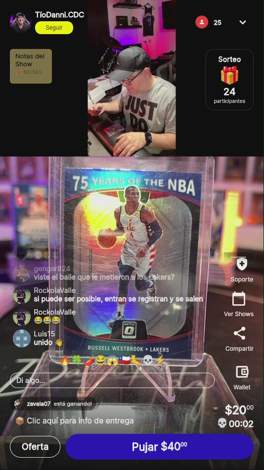 Russell Westbrook Optic NBA card
