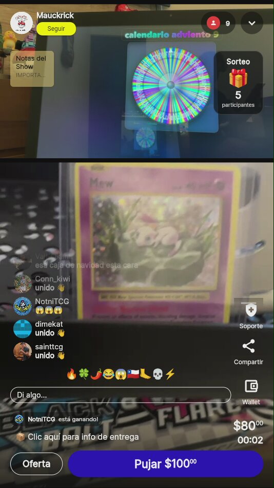 Carta Pokémon Mew Sellada