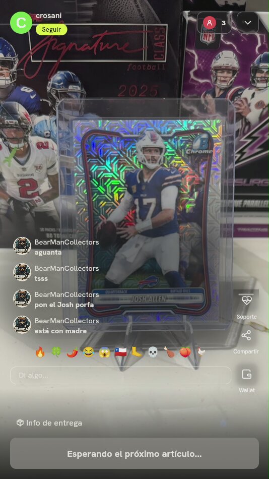 Carta Josh Allen Bowman Chrome