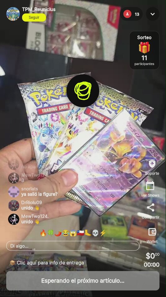Dos Sobres Pokémon y Carta Snorlax