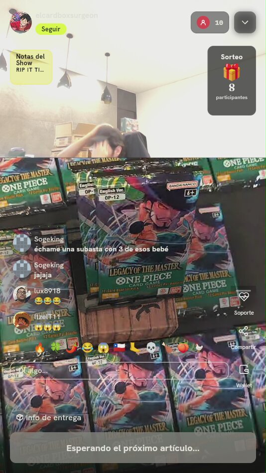 Sobres One Piece OP-12 Legacy