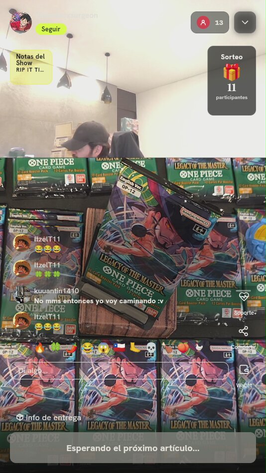 Sobre One Piece OP-12 Legacy of the Master