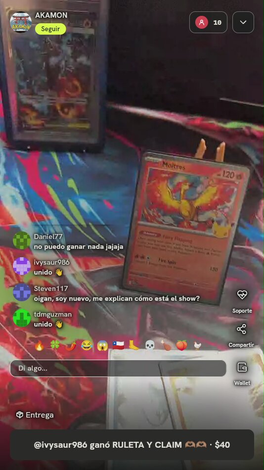 Cartas Pokémon Moltres, Zapdos y Articuno