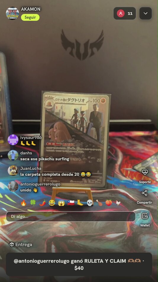 Carta Pokémon Team Rocket's Dugtrio AR