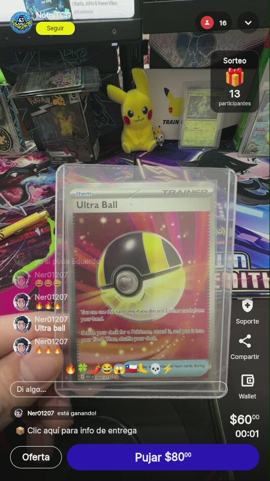 Carta Pokémon Ultra Ball Trainer