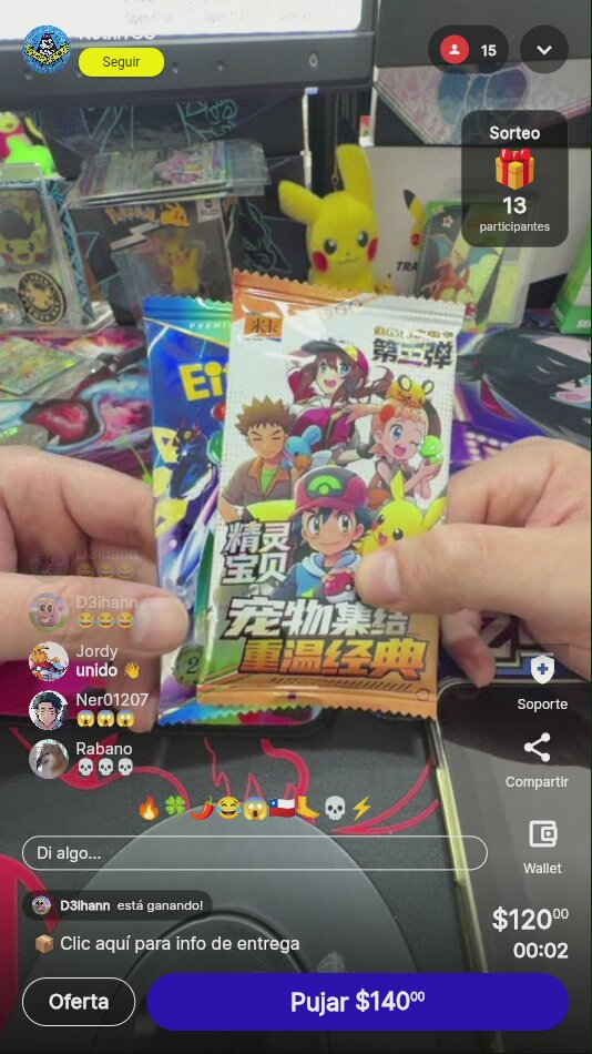 Sobres Pokémon TCG Chino