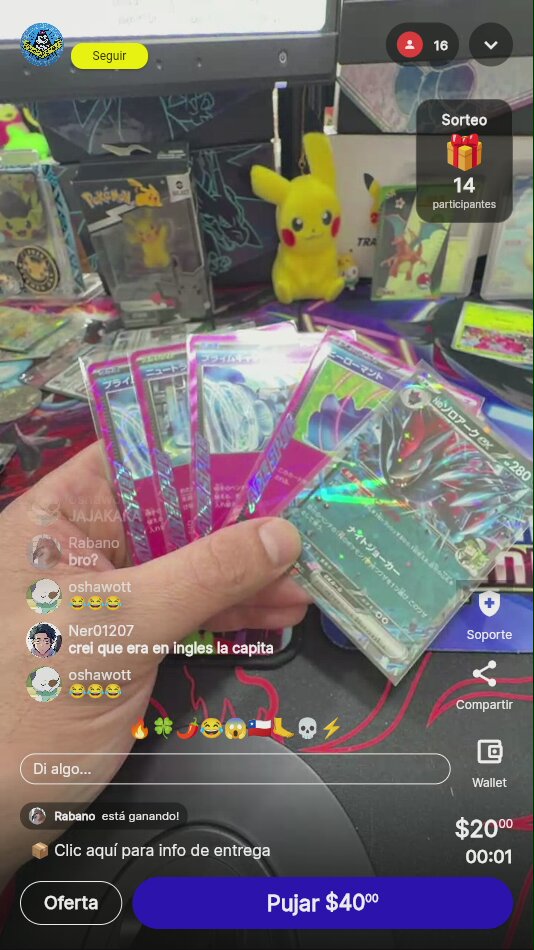 Lote de cartas Pokémon variadas