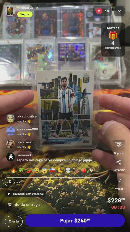 Carta Topps Lionel Messi AFA in the Apple