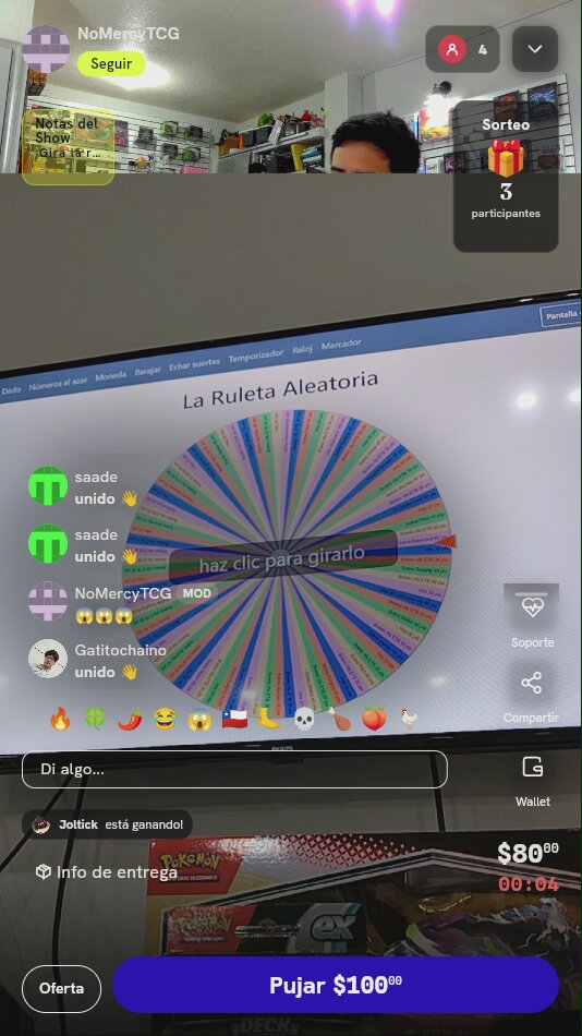 Giro en Ruleta Aleatoria TCG