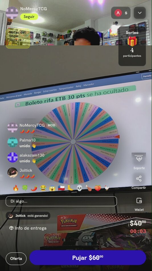 Giro de ruleta de premios Pokémon