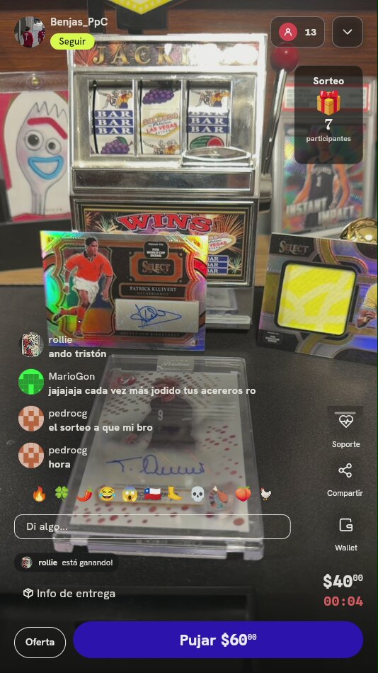 Carta Panini Select Patrick Kluivert Autografiada