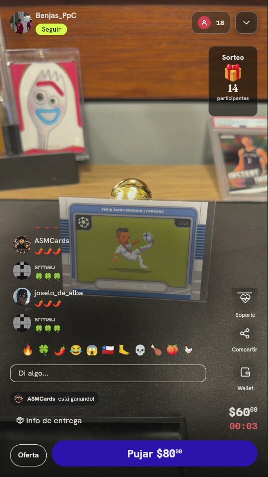 Tarjeta Topps Neymar Jr. 8-Bit