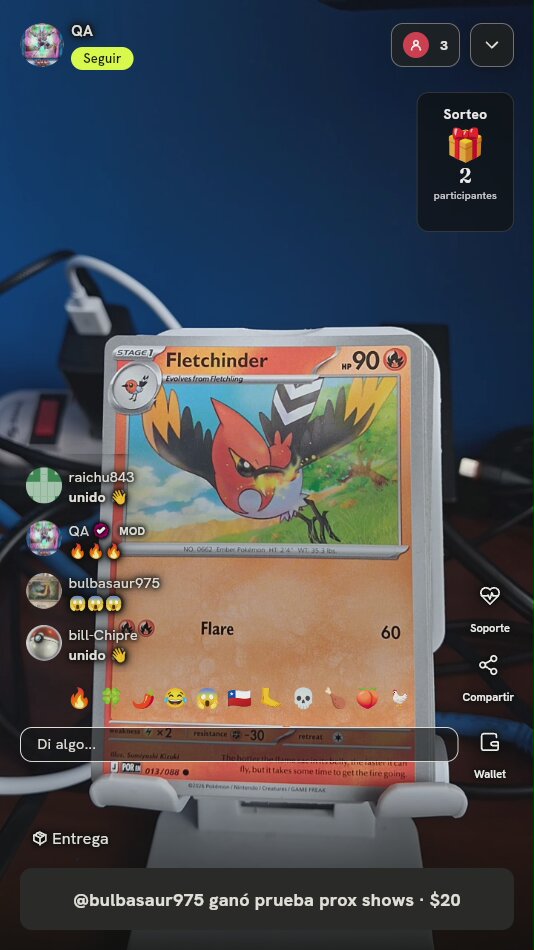Carta Pokémon Fletchinder Perfect Order