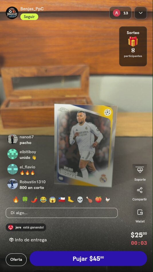 Carta Topps Chrome Kylian Mbappé