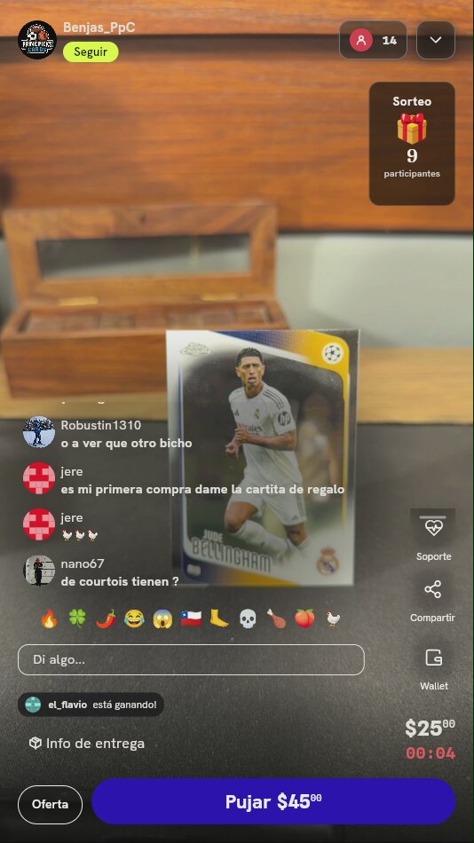 Tarjeta Topps Chrome Jude Bellingham Real Madrid