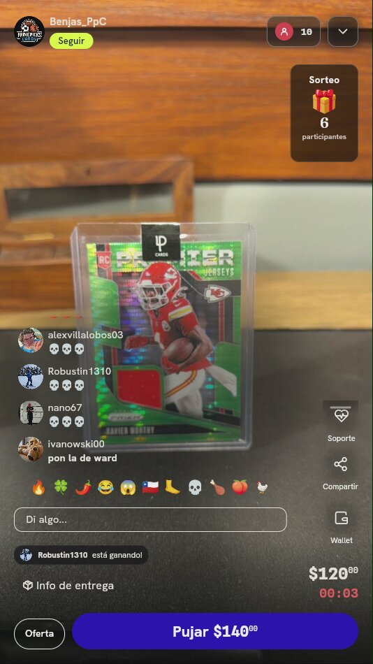 Carta Panini Prizm Xavier Worthy