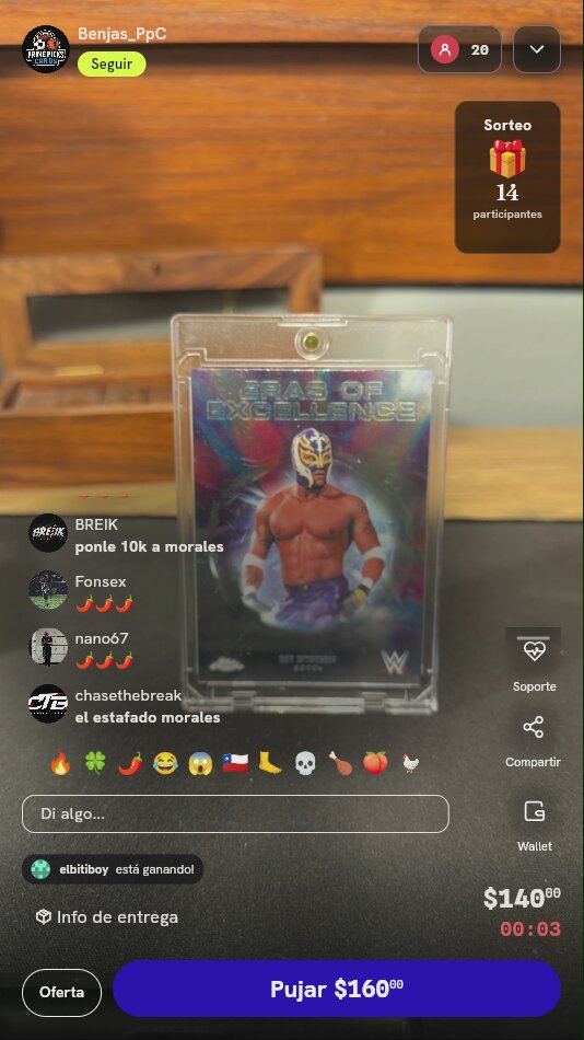 Carta Rey Mysterio Topps Chrome WWE