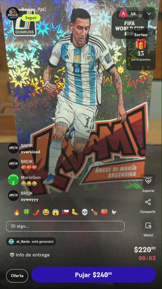 Carta Jumbo Kaboom! Ángel Di María