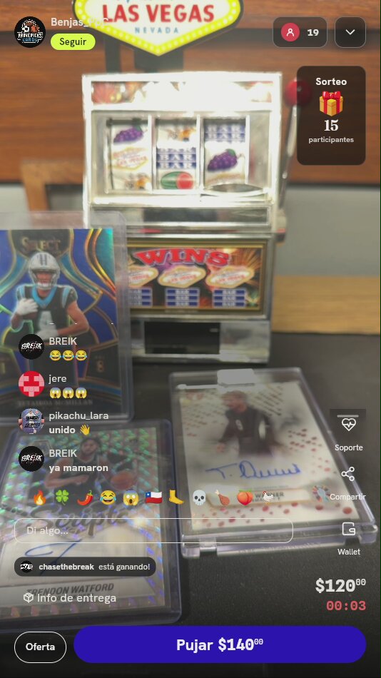 Tiros para Rifa de Cartas Coleccionables