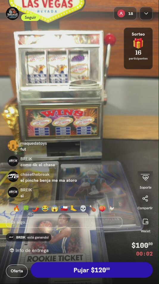 Cartas Panini y giros en tragamonedas mini