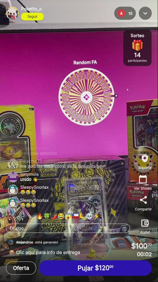 Pokémon Random FA Box Subasta