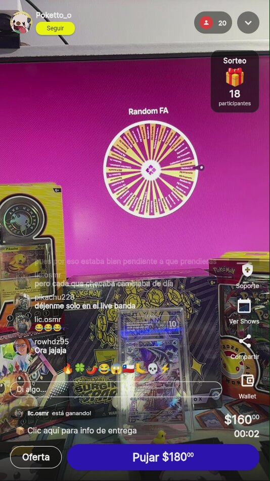 Carta Pokémon Full Art Ruleta