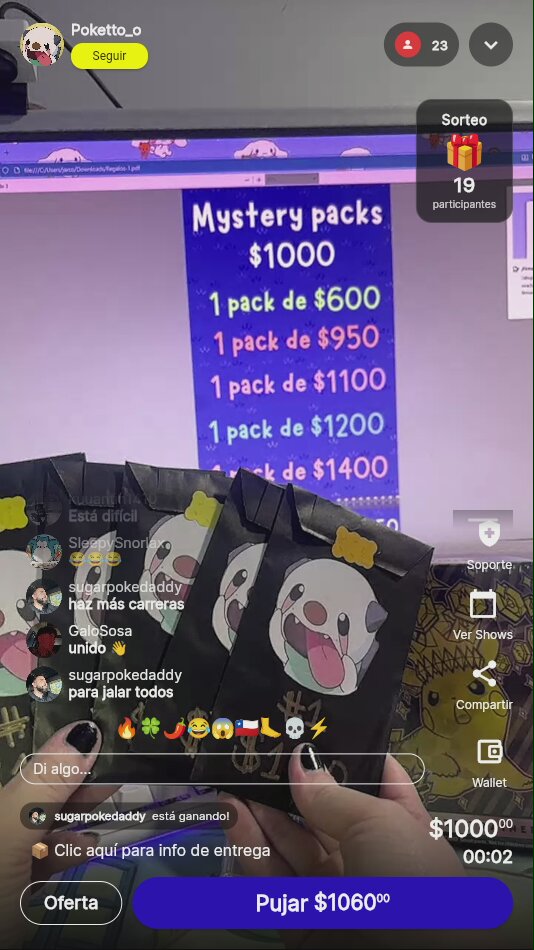 Mystery Pack Pokémon de $1000