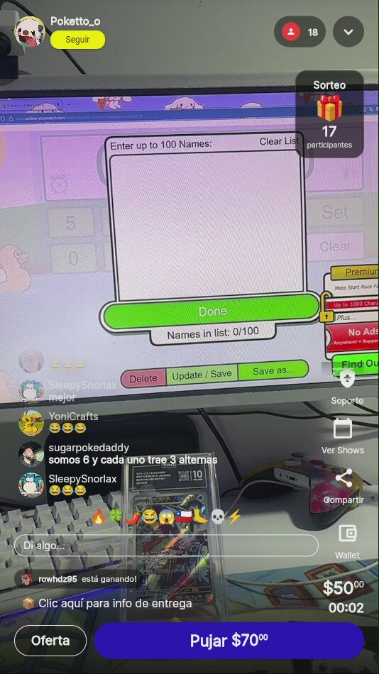 Carta Pokémon gradeada TAG 10