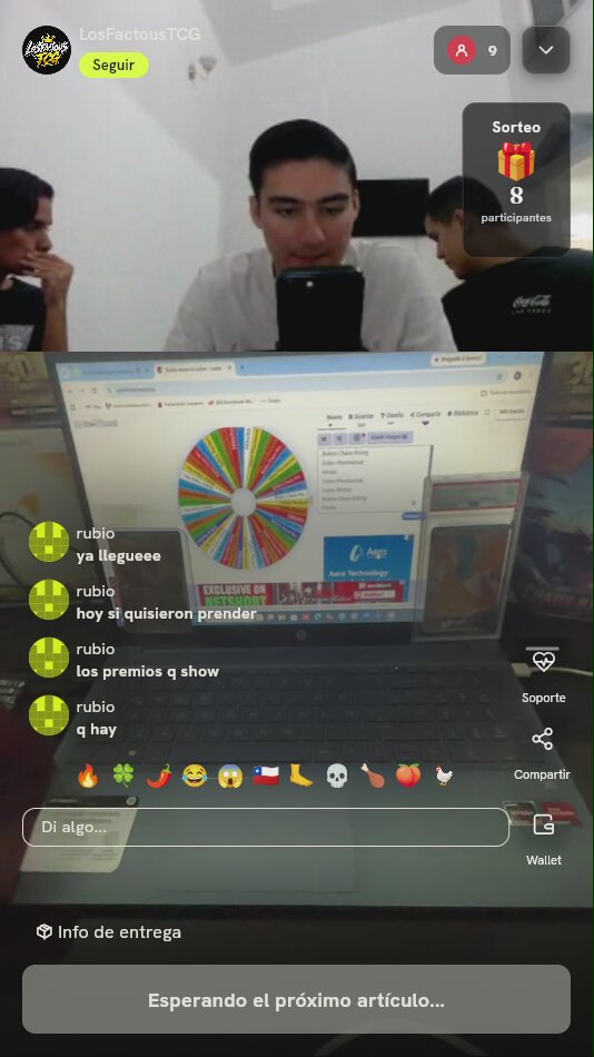 Boleto para Ruleta de Premios TCG