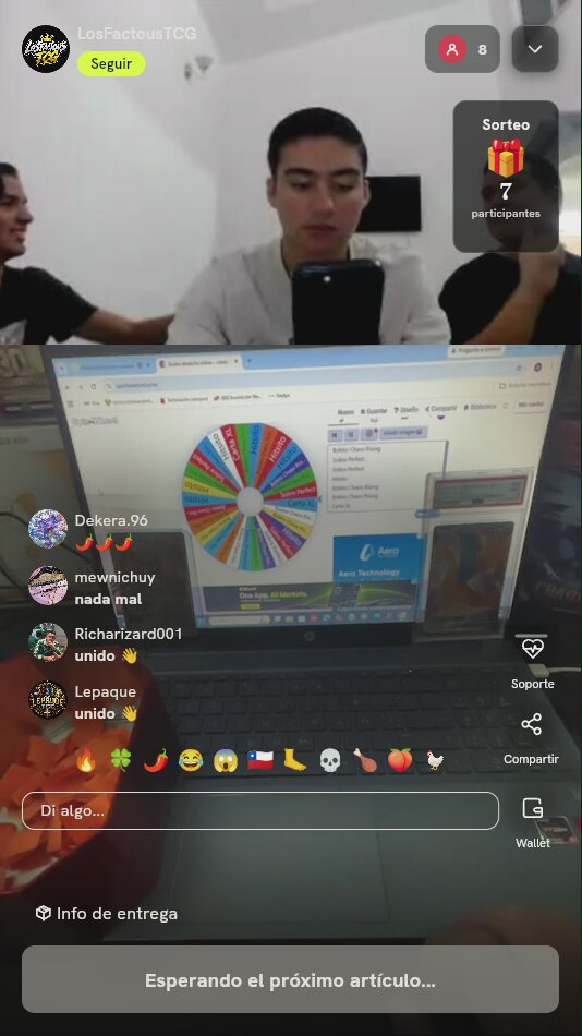Giro en ruleta de premios TCG